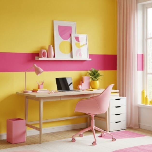 Mint and Pink Home Office Inspiration
