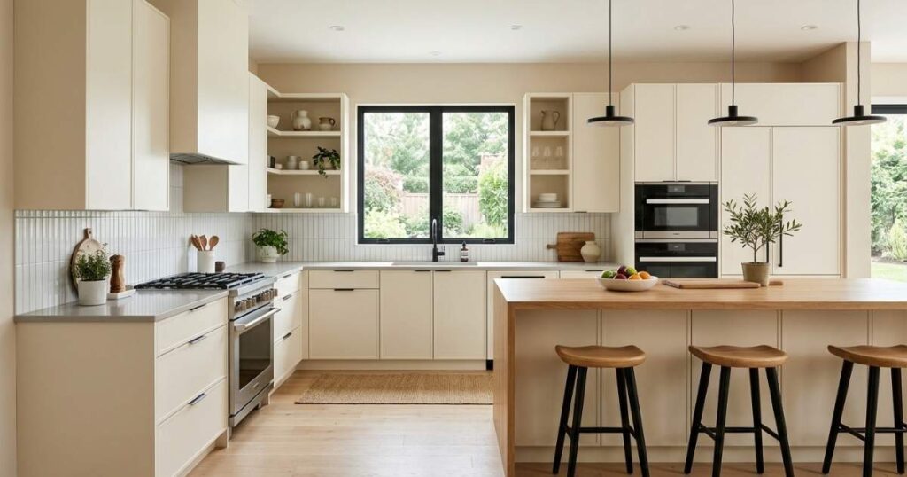 Modern Cream Kitchen Cabinets